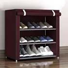 Полка для обуви из нетканого материала, несколько размеров, серая, винная, кофейная обувь, стойка из сплава, закрытая, Пылезащитная, водонепроницаемая, домашний держатель для хранения