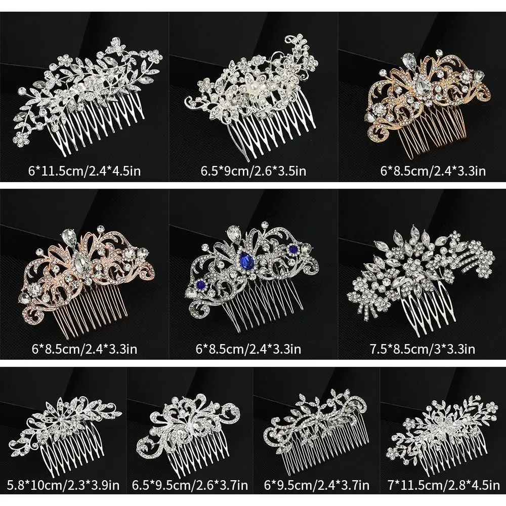 Гребни, диадемы и ободки для волос Fashion Bride для свадебных аксессуаров для волос женщин Ювелирные изделия Вечеринка Бриллиантовые головные уборы.