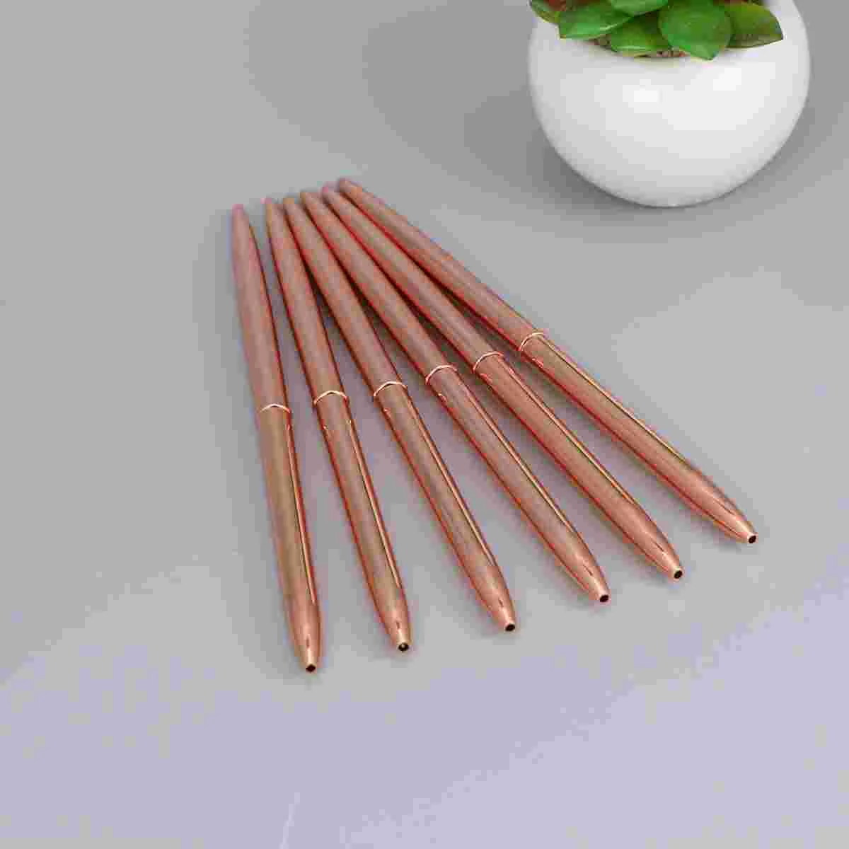 

Pen Pens Goldballpoint Thinink Point Fine Small Girls Rosechristmas Mechanical Golden Wedding Metallic Metalrefills