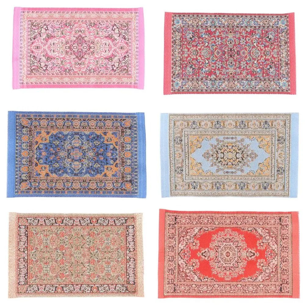 

Toy Model Crafts Dollhouse Accessories 1:12 Dollhouse Miniature Dollhouse Furniture Simulation Weaving Rugs Dollhouse Carpet