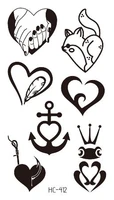 anchor love temporary tattoo sticker waterproof women men adults fake body art new design 10 5x6cm kids hand tatoo