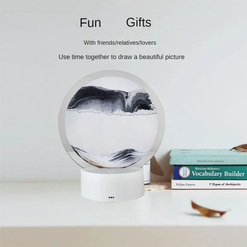 

Лампа с изображением мерцающего песка, искусство, ночная картина, настольная лампа с 3D изображением глубоководного пейзажа, украшение для дома, рождественский подарок