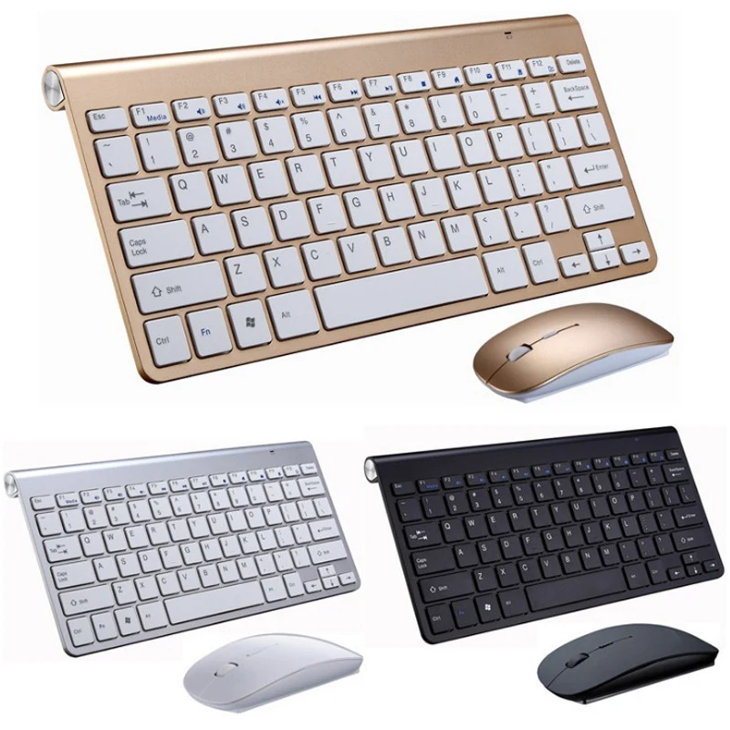 

2.4G Wireless Keyboard and Mouse Protable Mini Keyboard Mouse Combo Set for Notebook Laptop Mac Desktop PC Computer Smart TV PS4