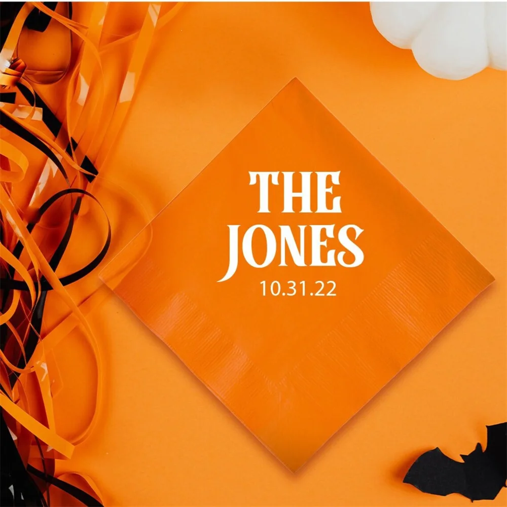 50 шт. свадебные салфетки на Хэллоуин для кейтеринга напитков свадьбу сувениры