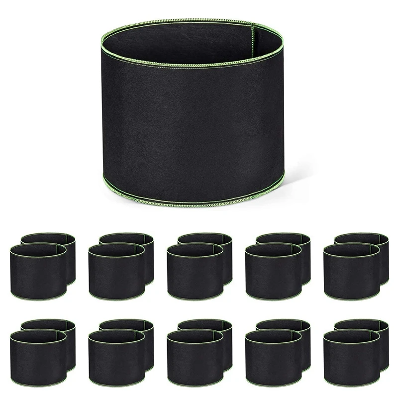 

Grow Bags 20 Pack 1 Gallon Heavy Duty Aeration Fabric Pots Thickened Nonwoven Fabric Pots Plant Grow Bags