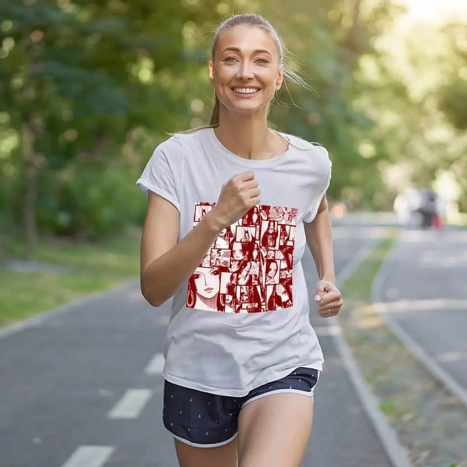Футболка с коллажем манги Boa Hancock футболка принтом животных для девочек милая