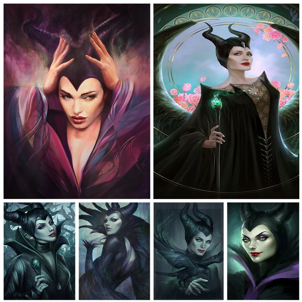 

Disney Cartoon Maleficent 5D Diamond Painting Cross Stitch Kits Embroidery Handicraft Mosaic Picture of Rhinestones Home Decor