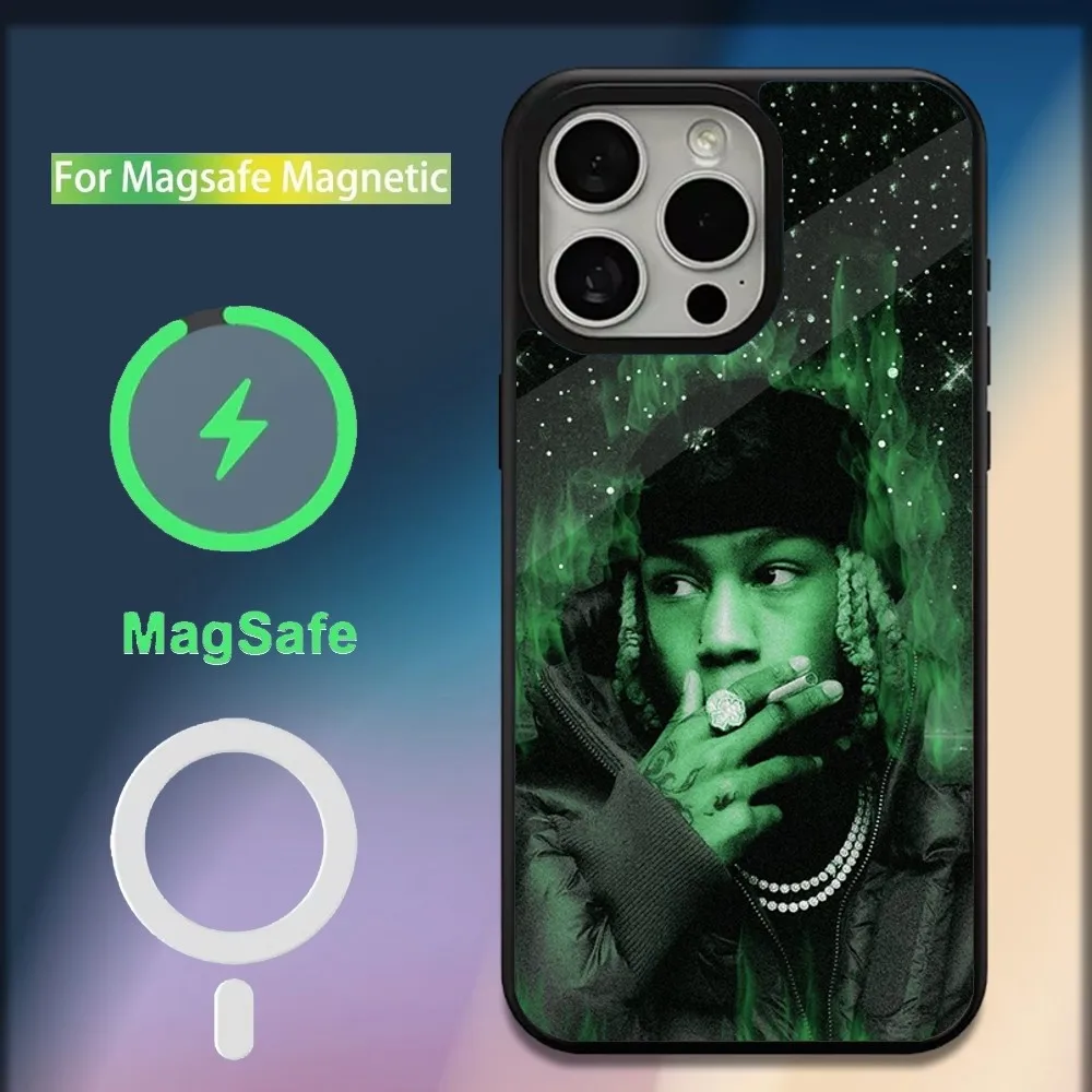 Rapper R-Rich Amiri Phone Case For iPhone 16 15 14 13 12 11 Plus Pro Max Mini Magsafe Magnetic Wireless Charging