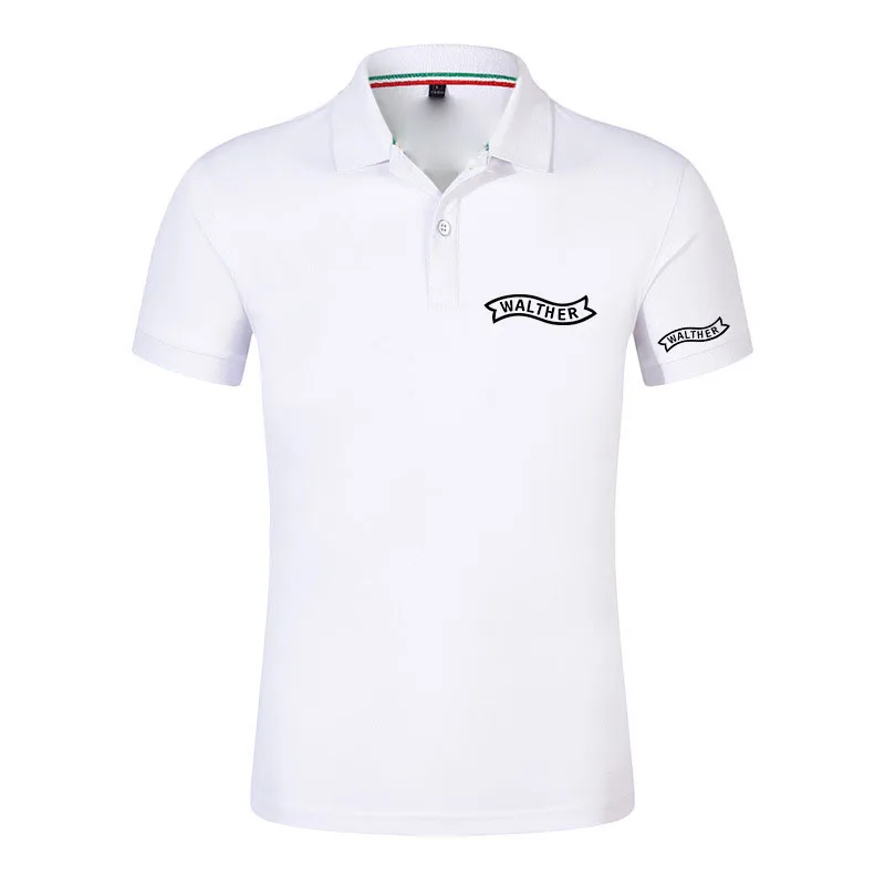 Фото Футболка Walther Firearms Regular Polo для мужчин, подходит для лета, с принтованными узорами. №2