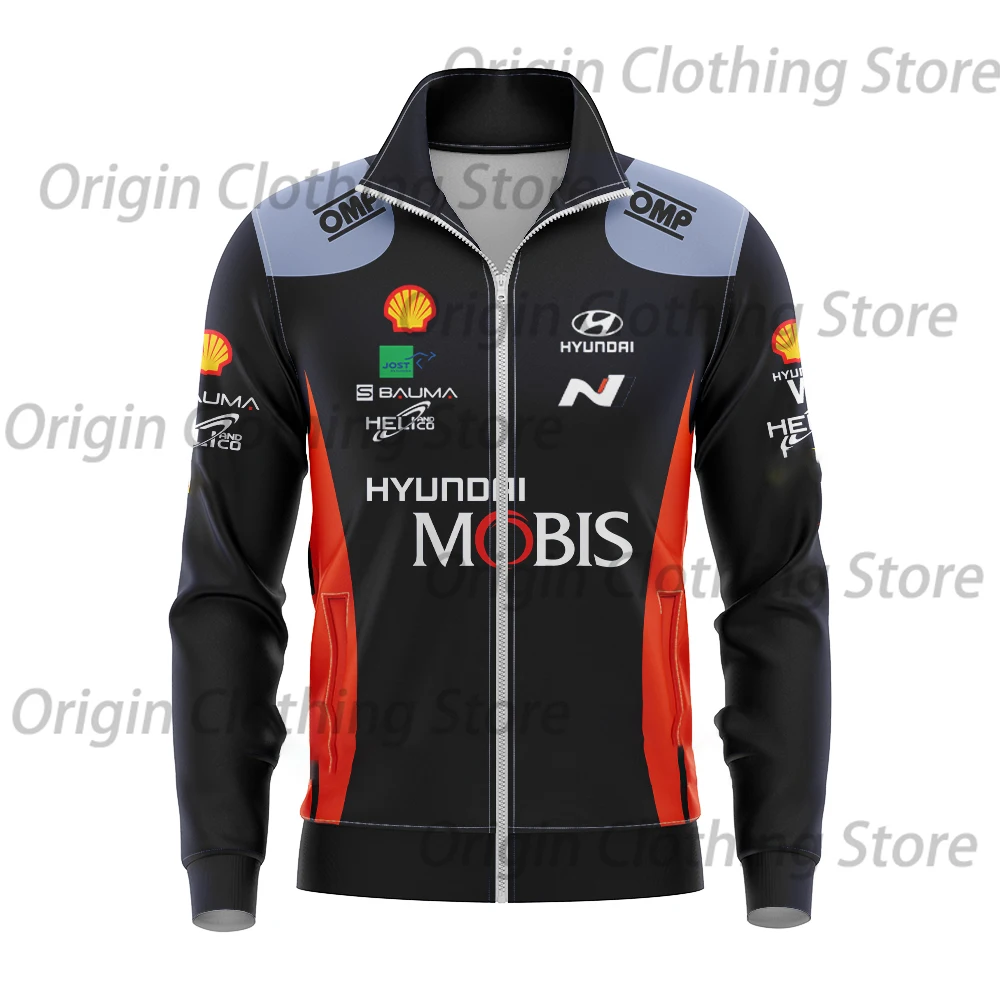 

Дышащая мужская спортивная одежда WRC Jersey для ралли HYUNDAI Team, куртка на молнии, мужская повседневная футболка, топы с 3D принтом