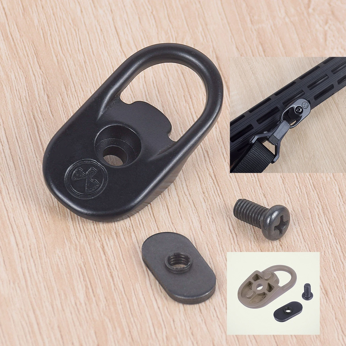 

Hunting MOE MSA Sling Attachment Adapter Accessories For Point Strap MS2 MS3 Sling Swivel Steel Mount