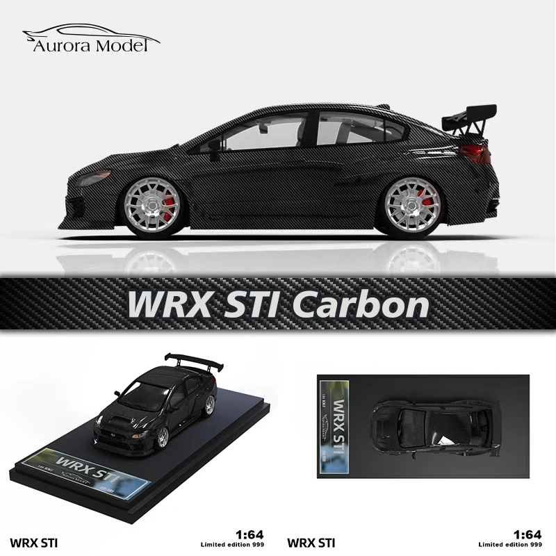 

PreSale Aurora 1:64 WRX STI карбоновые литые коллекционные модели автомобилей, миниатюрные игрушки для машинок