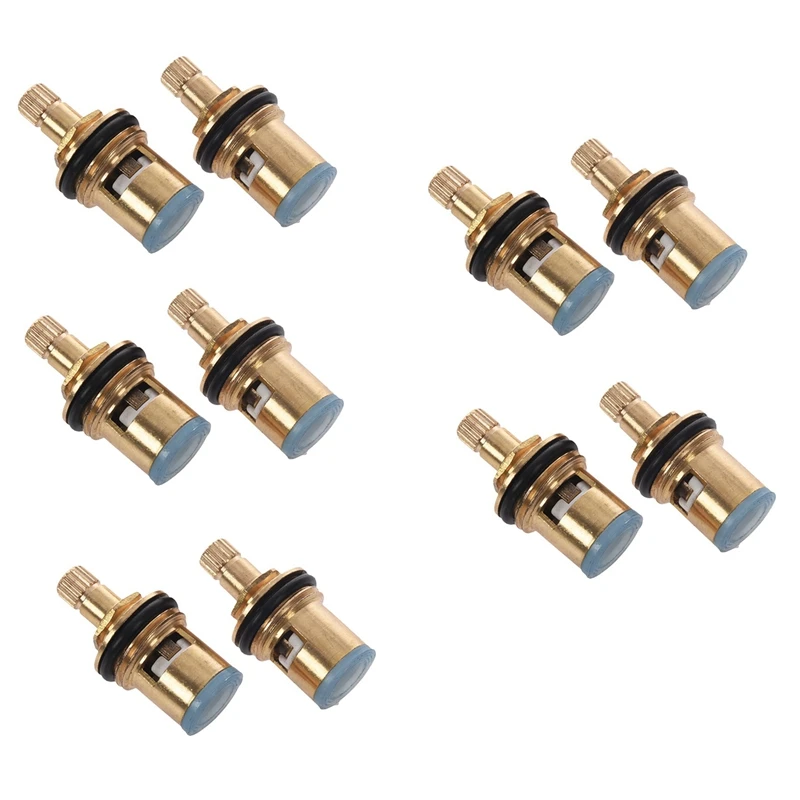 

10 Pcs 1/2 Inch 20 Teeth Ceramic Tap Cartridge Disc Quarter Turn Valve Replacement Hot Cold