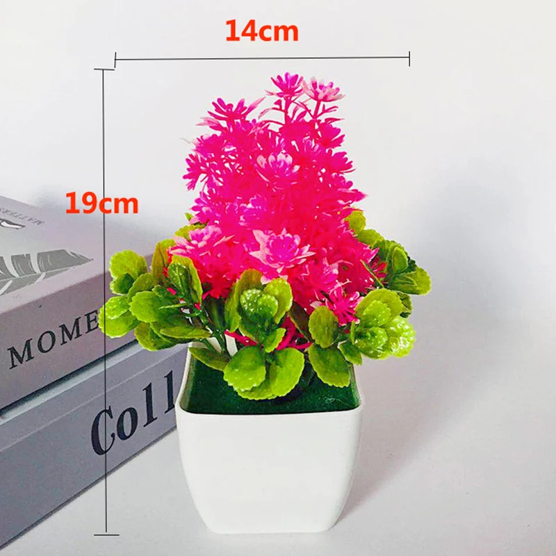 Мини-искусственные растения бонсай Маленькие искусственные деревья горшки