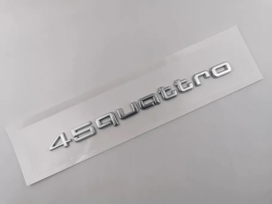 Фото Audi 55quattro ABS наклейка на задний багажник автомобиля эмблема значок наклейки A5 A6 A7 A8 Q5 SQ5 Q7 Q8 55/50/40/45Quattro аксессуары для стайлинга №4