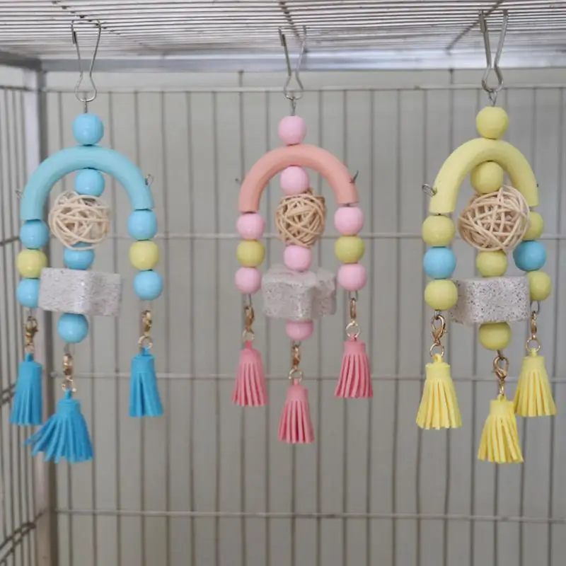 

Bird Toys Parrot Shredder Toy Chewing Bite Toys For Birds Hanging Cage Swing Accessories Cages Pendant Toys Birds Supplies