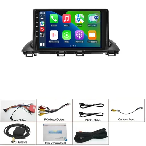 Автомобильный радиоприемник Android 14 Carplay для Mazda 3 Axela 2014-2019 навигация GPS мультимедийный видеоплеер WiFi + 4G стерео BT