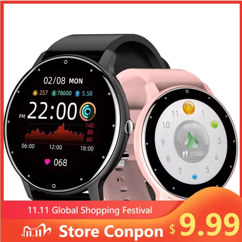 

Смарт-часы для мужчин и женщин, спортивные фитнес-часы, монитор сна и сердечного ритма, водонепроницаемый браслет для IOS