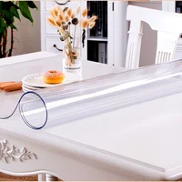 PVC Tablecloth PVC Transparent Tablecloth Cover Waterproof Oilproof  Kitchen Dining Oil Rectangular Table Cloth