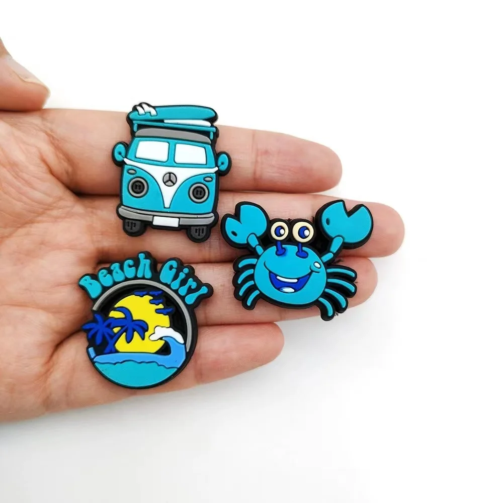 Hot Selling 10PCS Shoe Charms Accessories Cartoon Animals Car PVC Shoe Decoration Designer for Croc Jibz Kids X-mas Party Gift