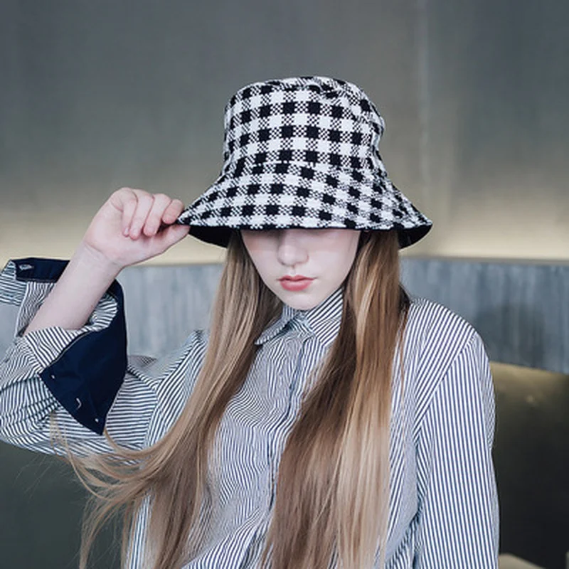 

Double-sided Fisherman Hat Fashion Summer Ladies Sun Hat Tide Dots Printing Wild Basin Cap Hip Hop Bucket Hat General Bonnet