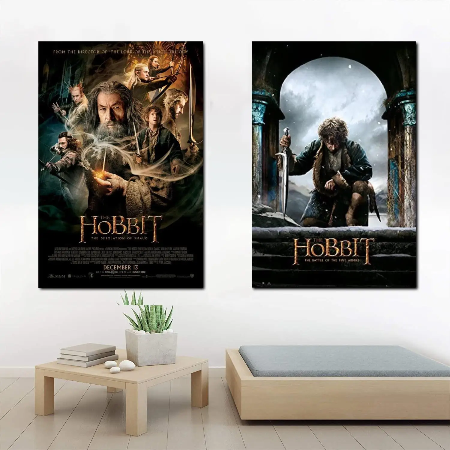 

The Hobbit An Unexpected Journey - Group Canvas Art Poster and Wall Art Picture Print Modern Family bedroom Decor Posters