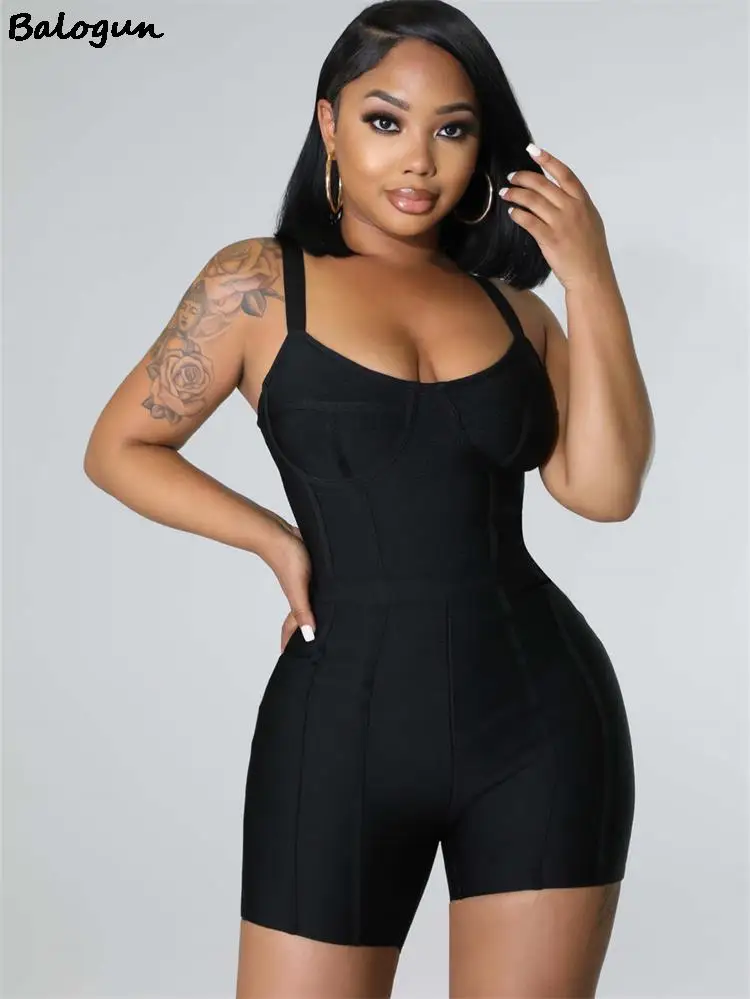 

Комбинезон Женский Повседневный Без Рукавов, черный