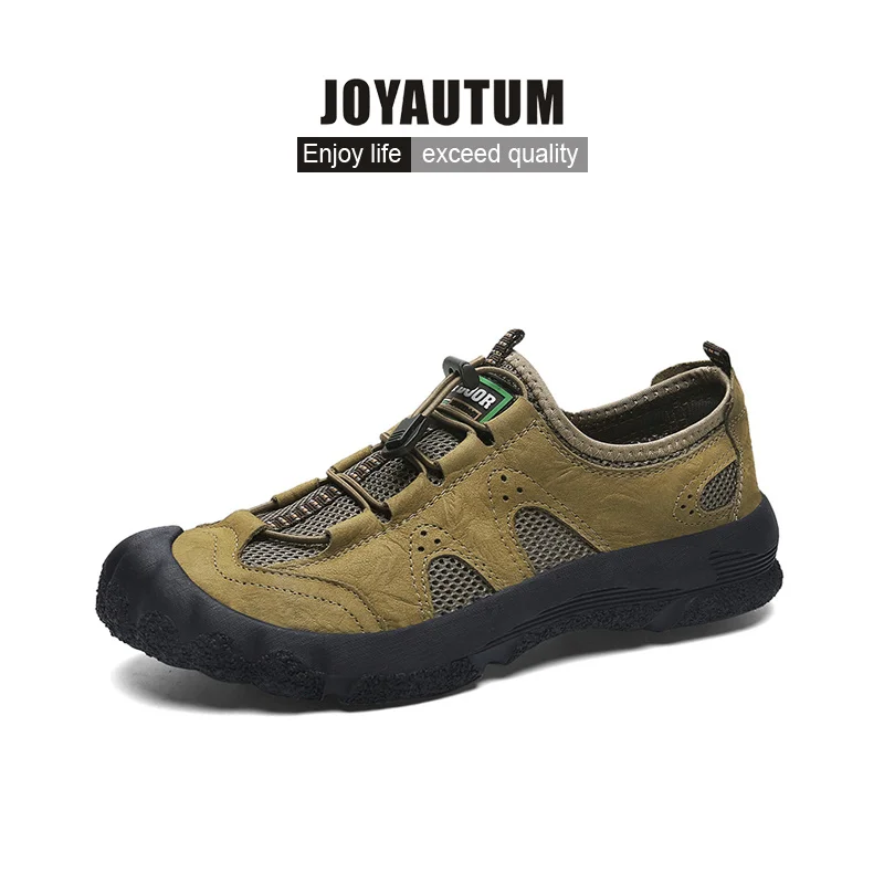 

Мужские походные Нескользящие дышащие рандомные кроссовки из яловой кожи с верхним слоем