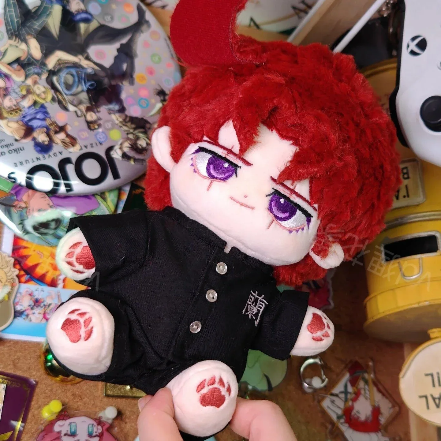 

Anime JoJo's Bizarre Adventure Kakyoin Noriaki Cosplay Soft Plush Stuffed Body Dress Up Plushie Pillow Christmas Gift 20cm