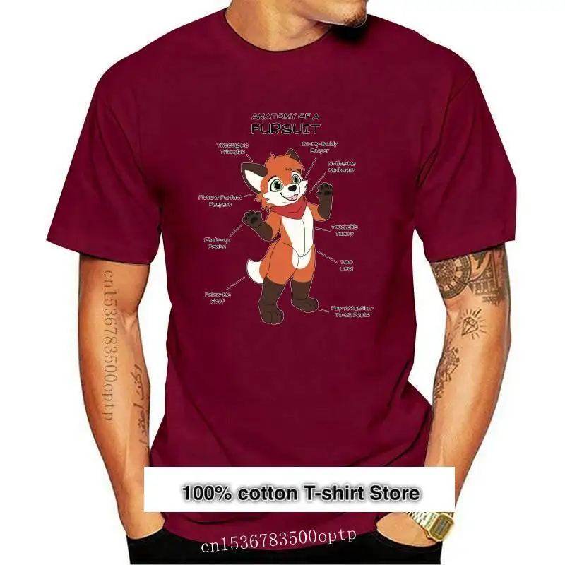 Новинка мужские футболки Fursuit с анатомией креативная футболка лисьим отцом