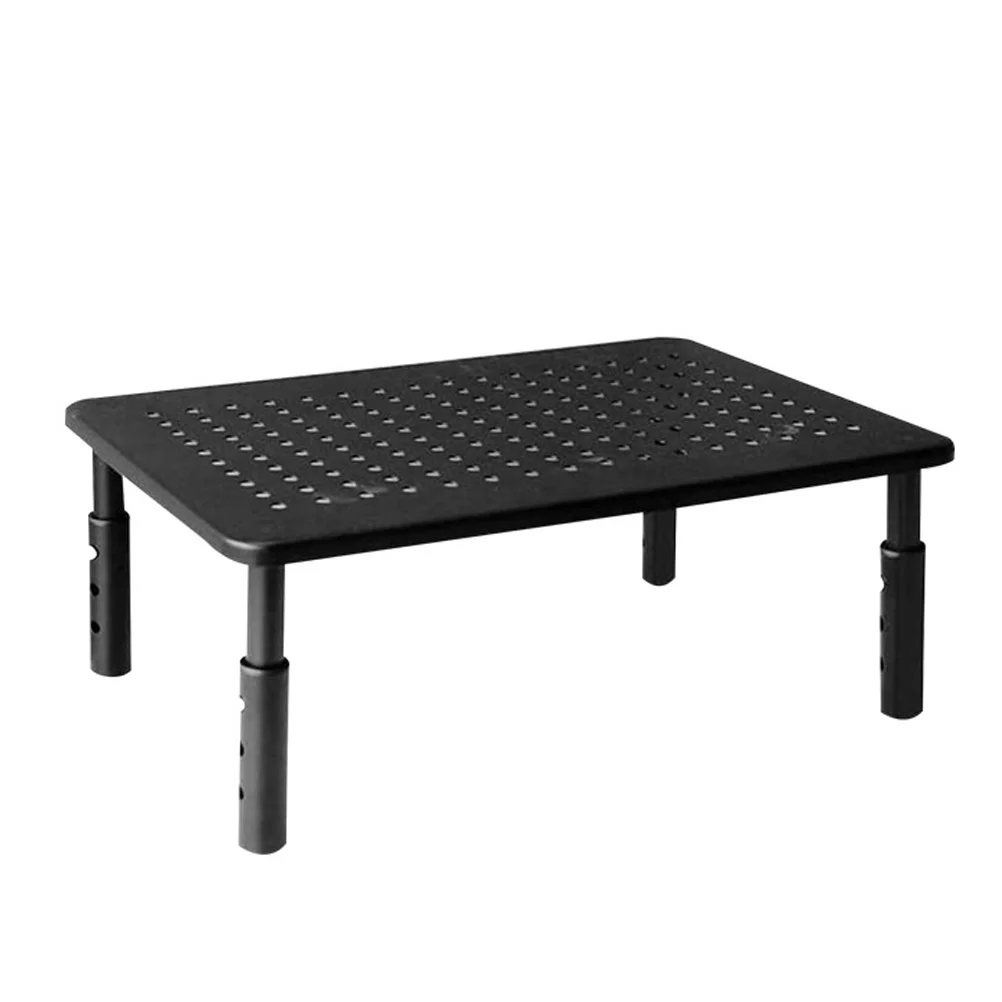 

1pc PC Monitor Stand Riser Height Adjustable Monitor Stand Storage Shelf (Black)