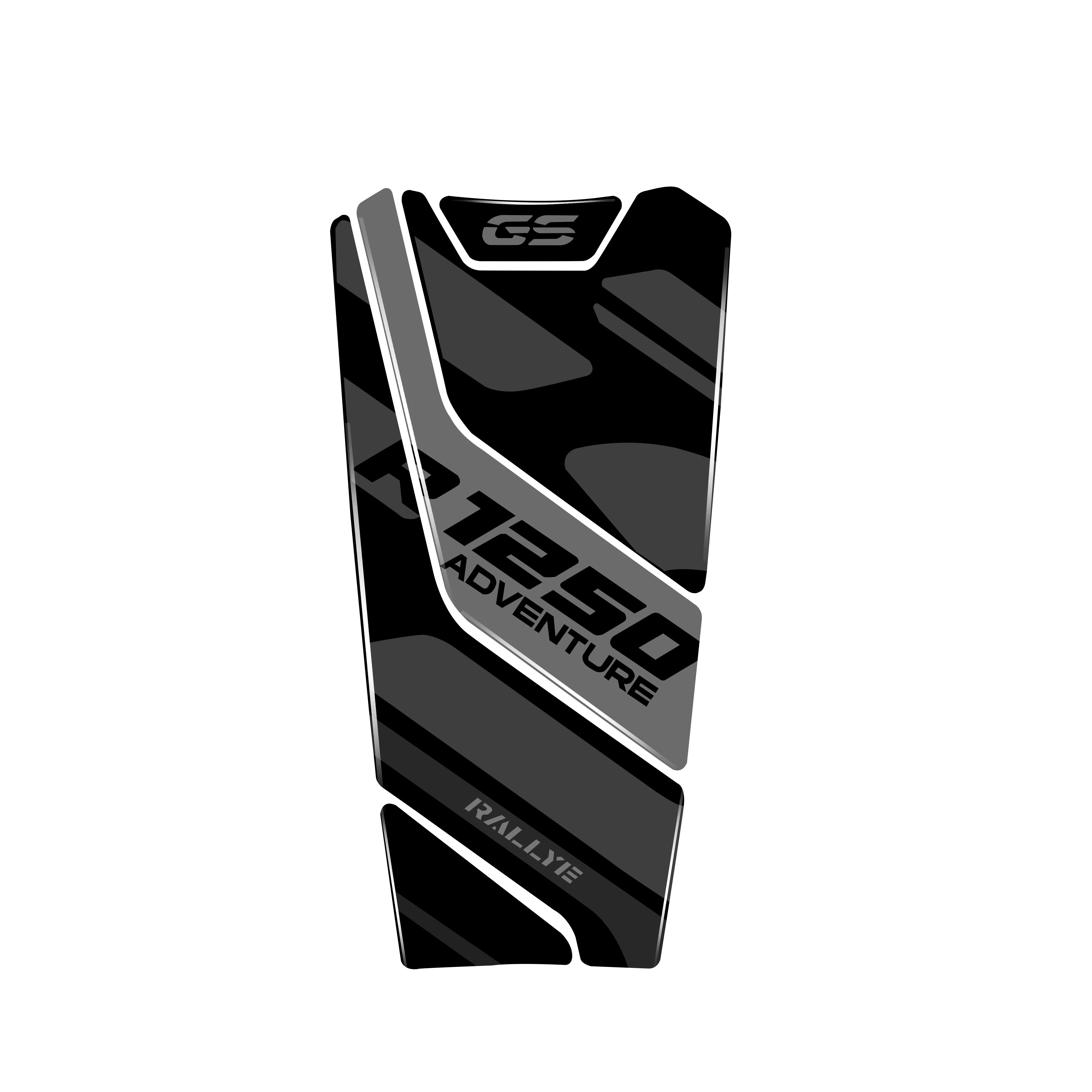 

Новинка для BMW R 1250 GS ADV40TH Anniversary/Rallye 2020 2024, тройной черный 3D полимерный защитный наклейка на бак мотоцикла