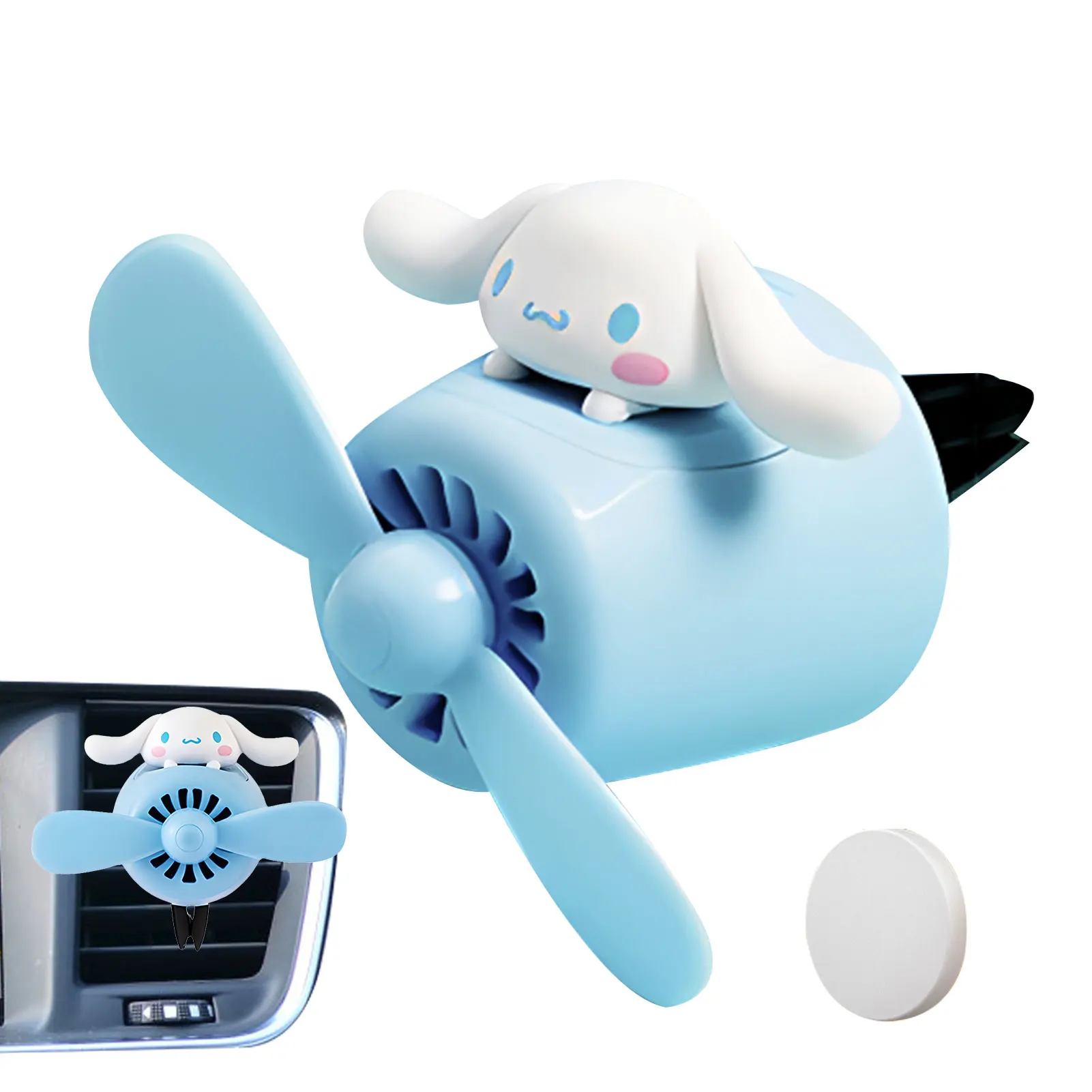 

Car Air Freshener Purifier Cartoon Auto Accessories Interior Perfume Diffuser Rotating Propeller Outlet Fragrance Auto Decors