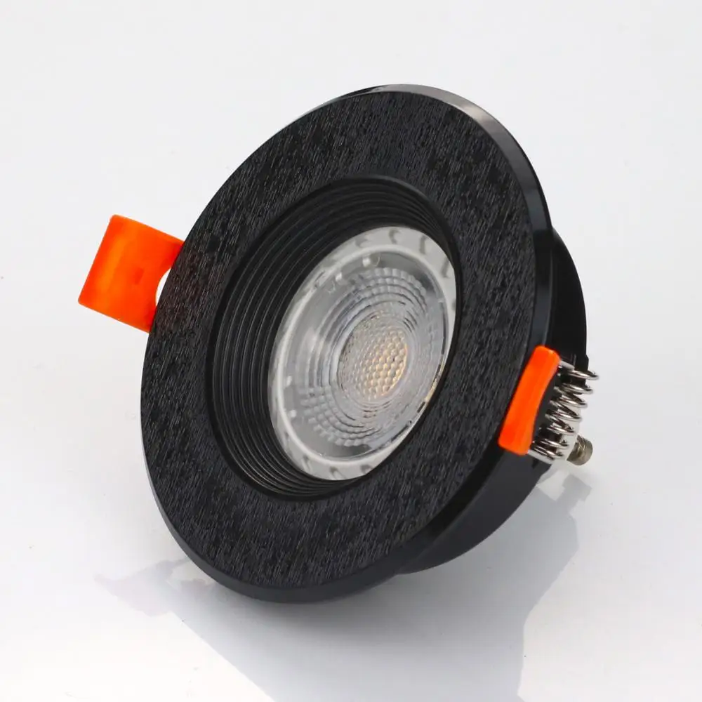 Круглый встраиваемый светильник GU10 сменный комплект черный/серебристый/белый