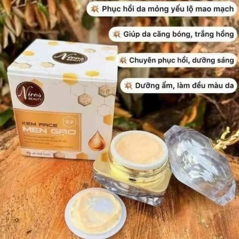 Фото Kem Face Men Gạo 25g Nicos: Trắng Sáng Màu Da. Trợ sám ám sám NAM ám Nhang, Se Khít Lông N Lông. №3