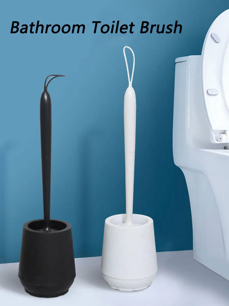 

Черная силиконовая щетка для унитаза, Мягкая силиконовая щетка для унитаза из ТПР, Сгибаемая напольная щетка, аксессуары для дома и ванной к...