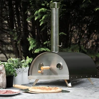 outdoor portable pizza oven 12inch pizza stone layer stainless steel construction wood pellet burning pizza maker ovens