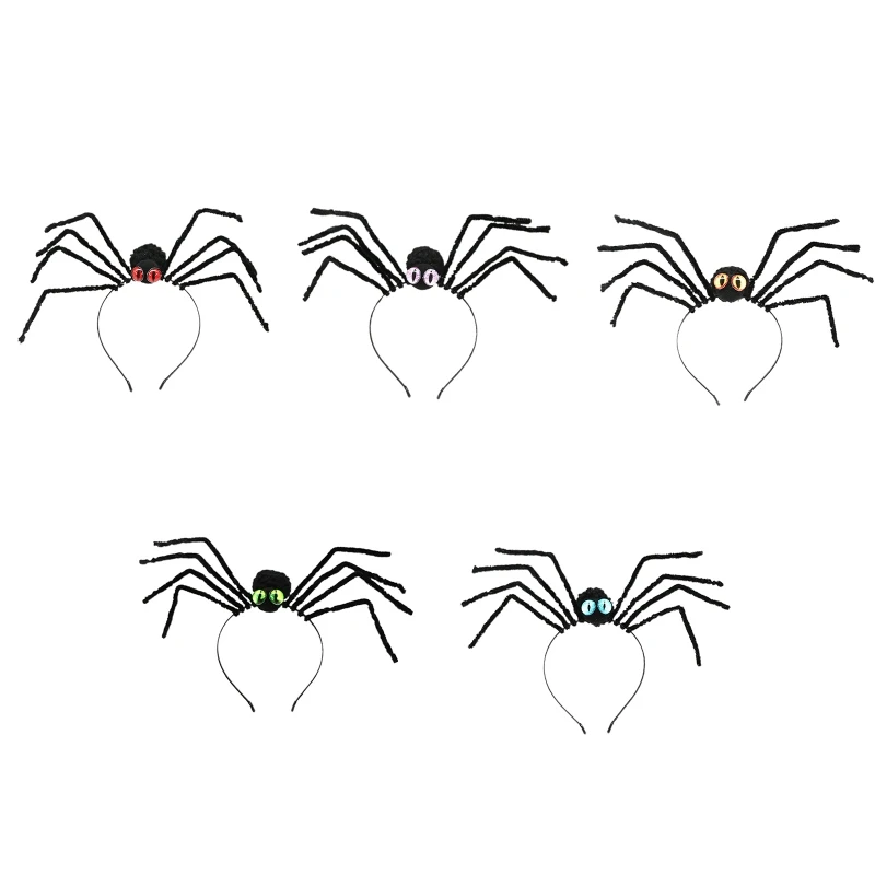 

Spider Headband Halloween Tiaras Crowns Hair Hoop Photo Shoot Goth Headband DXAA