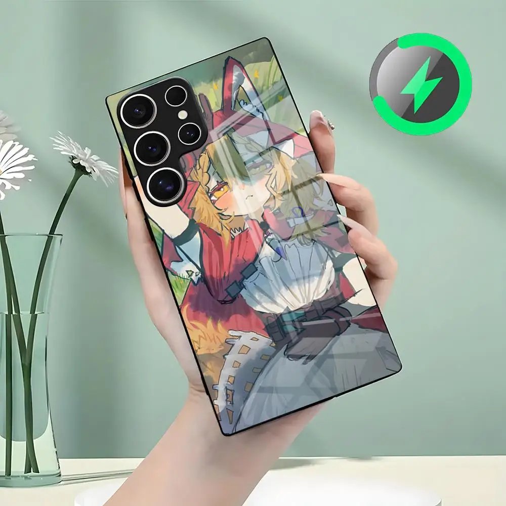 Фото Чехол для телефона Arknights Endfield Rossi для Samsung S26 S25 S24 S23 S22 S21 S20 Edge Ultra Plus FE, стеклянный чехол Magsafe №4