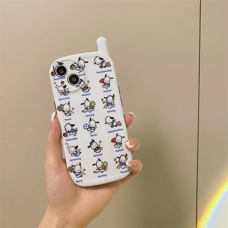 

Simulated Phone Cartoon Dog Phone Case for IPhone11 12 13 Pro Max X XR Cover Transparent IPhone Case Fall Protection Case