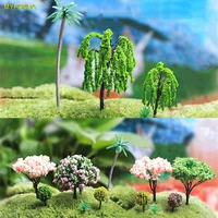 9pcsset plastic artificial simulation trees radermachera sinica plant flower bonsai garden decor color
