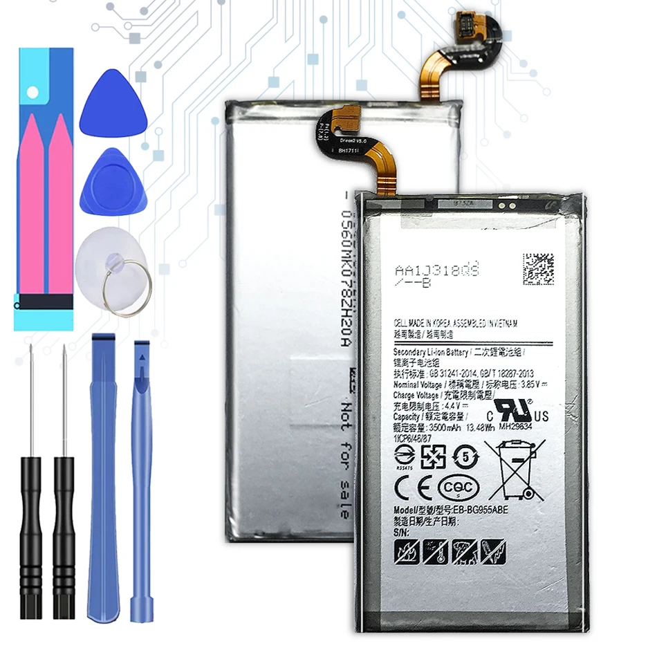 

EB-BG955ABE 3500mAh For SAMSUNG Battery For Samsung Galaxy S8 Plus S8Plus S8+ G9550 G955 G955F/A G955T G955S G955P +Tools