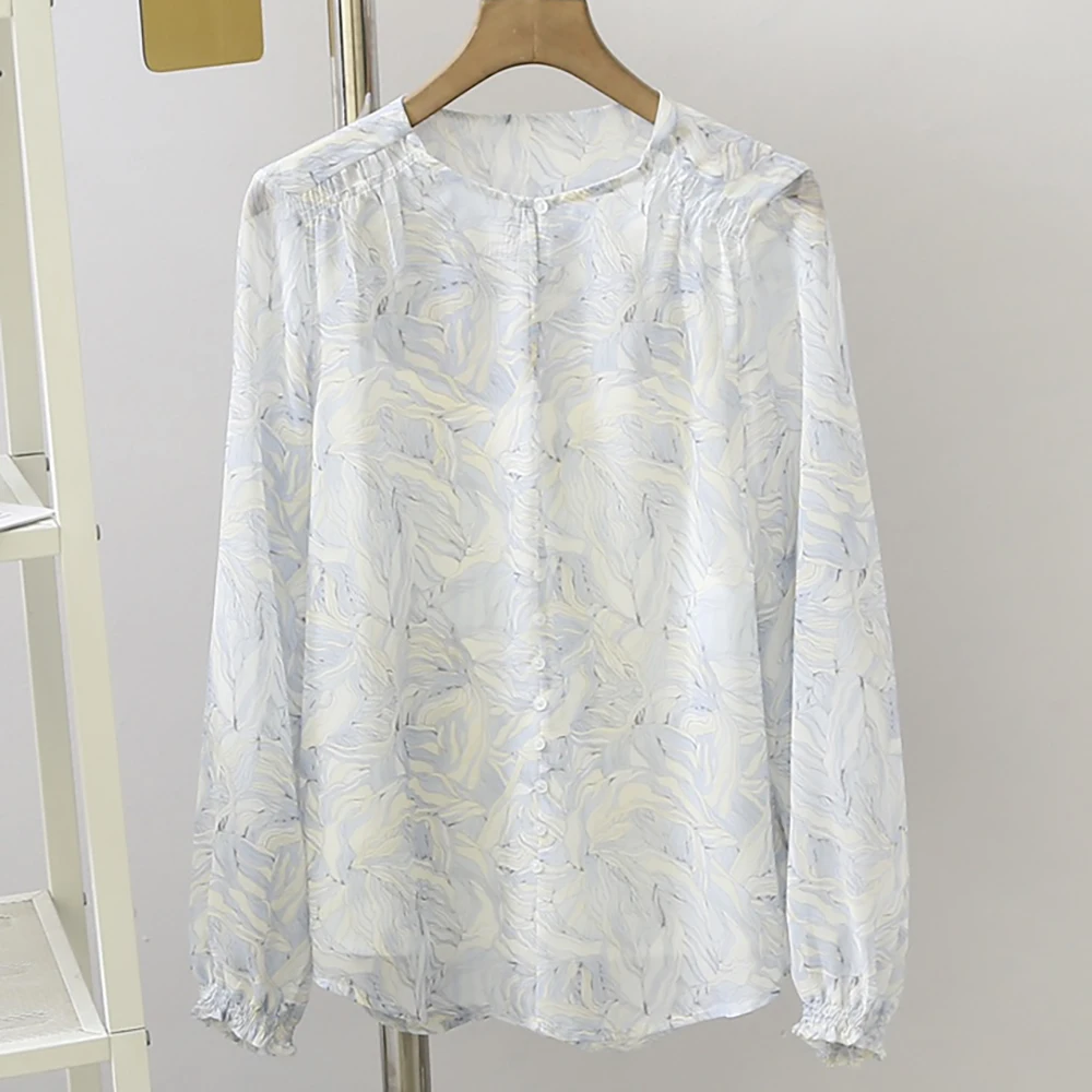 

Summer 2022 Fashion Tops Shirts for Women O Neck Long Sleeve Flower Print Graphic T Shirts Top High Quality 2 Pcs Women Clothing