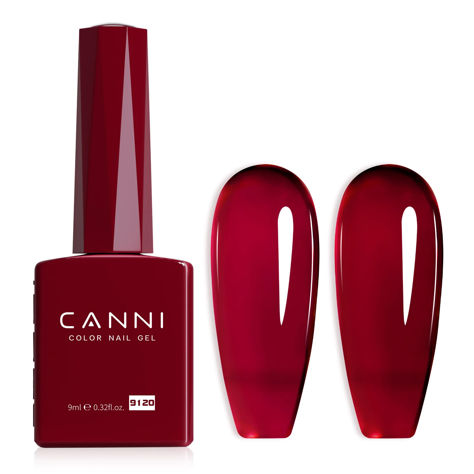 Фото CANNI Гель-лак для ногтей Blood Red Clear Jelly Red Великолепный цвет HEMA FREE Soak Off UV LED Полуперманентный длинный лак TopGel Varnish №2