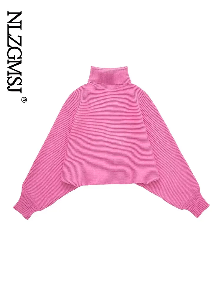 

Осень-зима 2022, плотный свитер Nlzgmsj, пуловеры, женский свободный свитер-водолазка, пуловер для женщин