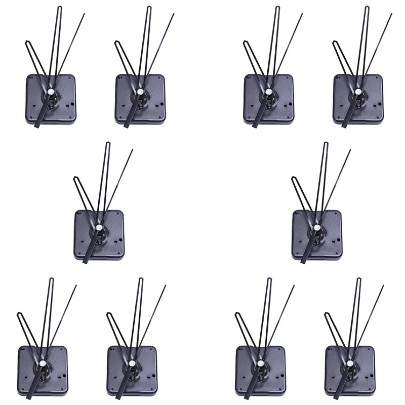 

Запасные части для настенных часов 10 комплектов, механизм с маятниковым механизмом, кварцевый двигатель часов с ручками и фитингом в комплекте