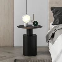 Nordic Style Bedside Table Modern Minimalist Bedroom Round Creative Bedside Table Light Luxury Iron Small Table Dropshipping