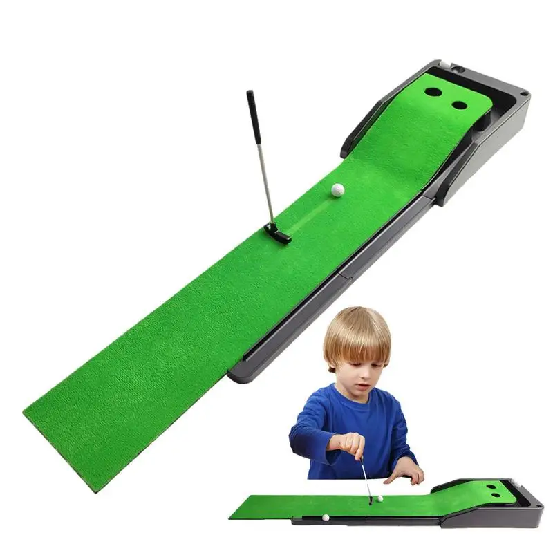 

Golf Putting Green Putting Green Indoor Set Track Fleece Blanket With Automatic Return Track Artificial Grass Material For Real