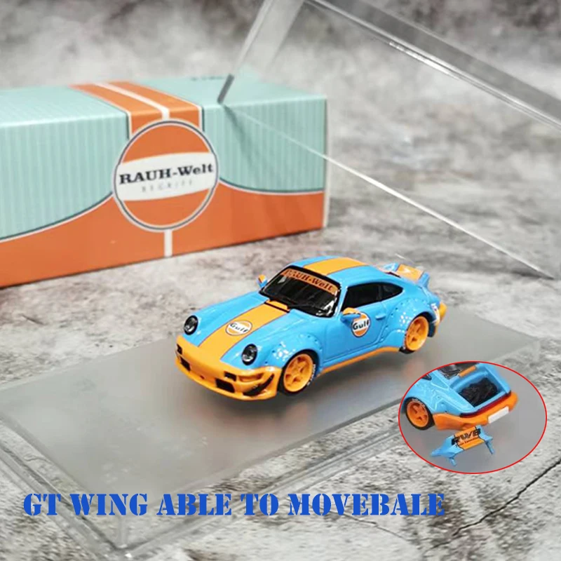 

CM Model Car 1:64 RWB964 Gulf Duck GT Wing Alloy Die-Cast Vehicle-Gulf Version