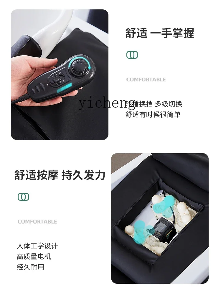 XL FRP Кровать для шампуня Парикмахерская Полуоткидная кровать из нержавеющей